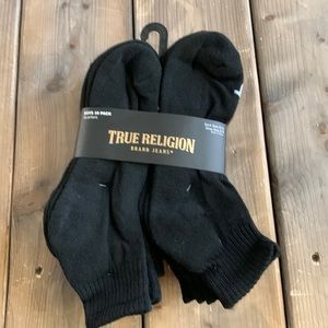 Brand New True Religion 10 Pack Kid’s Quarter Socks Size 9-11.